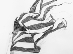 Damaged American Flag